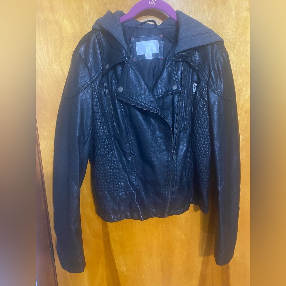 COPY - Xhilarations - Faux Leather Jacket - Size XL